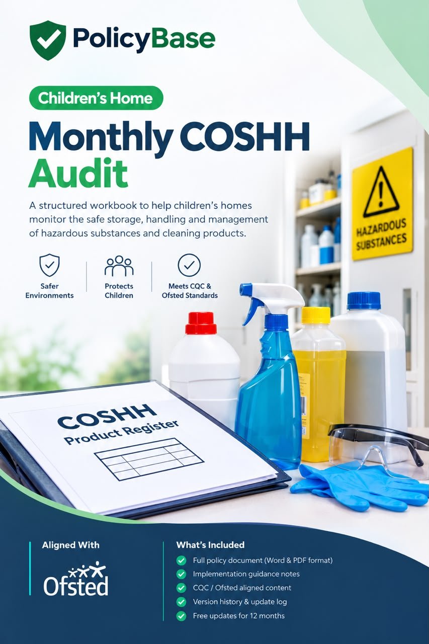 Children’s Home Monthly COSHH Audit