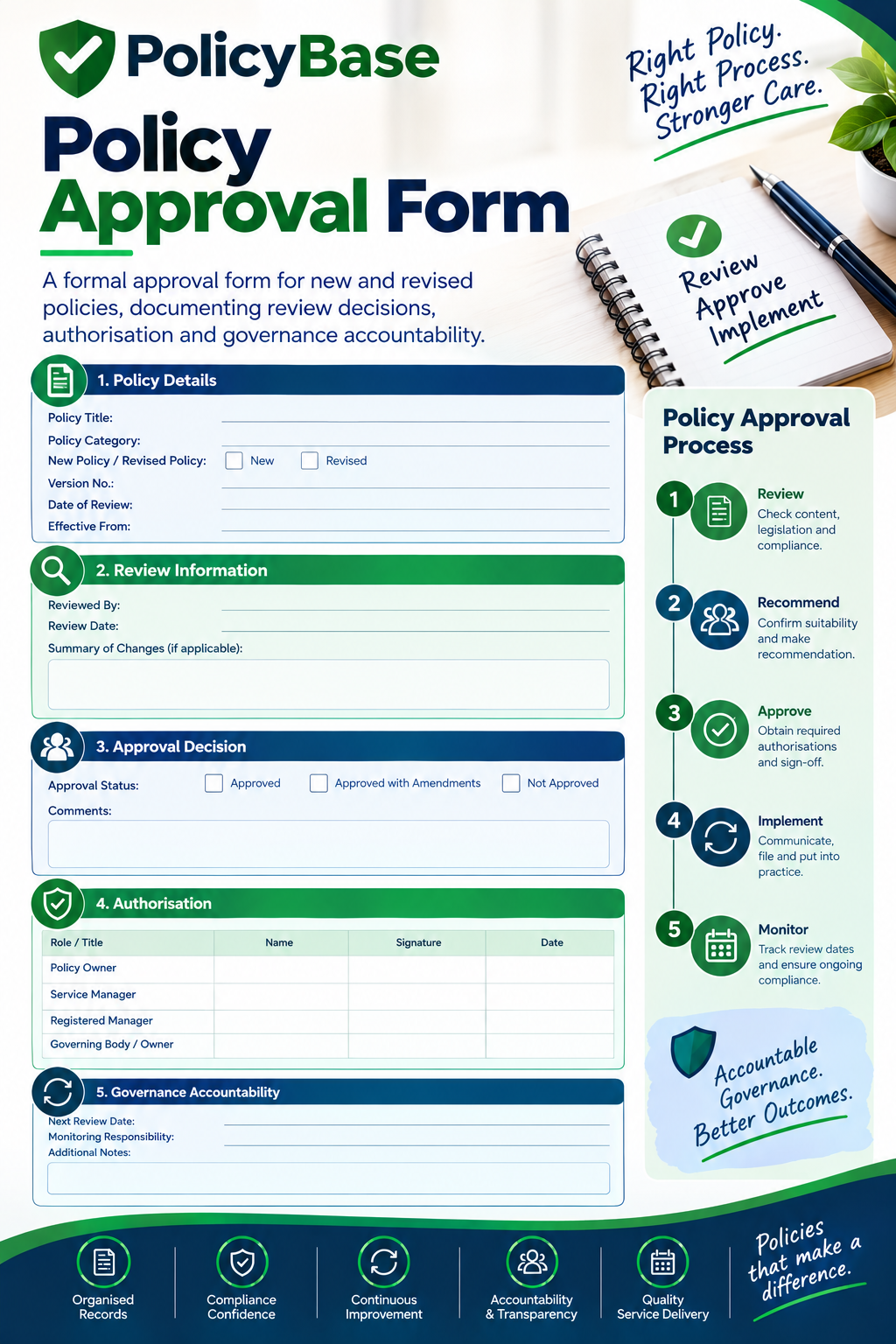 Policy Approval Form